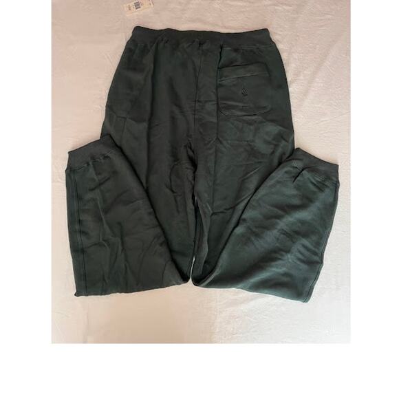 VTG NWT Nautica Sweatpants Mens Green Yellow Toggles Size L - Picture 2 of 9